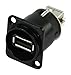 Neutrik NAUSB-W-B Reversible USB Genderchanger (Type A and B) D-Housing Chassis Connector