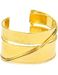 Devon Leigh "Bold Gold" 18k Gold-Plated Hammered Cuff Bracelet