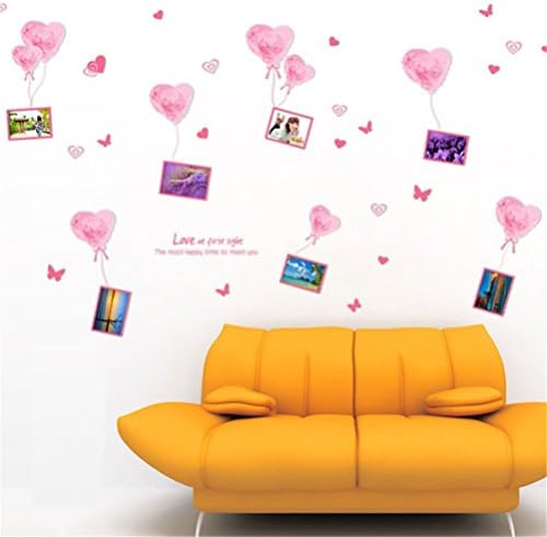 Kaymi Removable Wall Stickers Environmental Romantic wedding room decoration bedroom nightstand pink balloons Photo Stickers AM9048