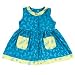 Child Sleeveless Frolic Dress in Turquoise Dolphins