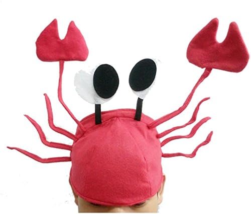 EKIMI Xmas Christmas Cute Red Crab Hat Party Costume Free Size Gift Present