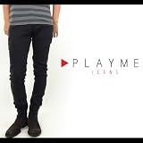 【PLAYME(プレイミー)】 JET BLACK SUPERストレッチスキニーパンツ