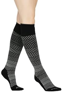 Diagonal Stripe Compression Socks Womens & Mens - Pair of Medical Grade 20-30 mmHg Graduated Sock Support Stockings - Ideal for Running & Athletic Wear, Pregnancy/Maternity, Flight & Travel