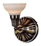 Eurofase 13737-016 Brunswick 1-Light Wall Sconce, Antique Bronze/Opal