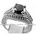 3.20ct Fancy-Black Diamond Engagement &