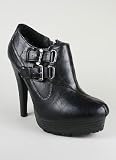Closed Toe Buckle Trim Bootie