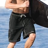 Upscale Mens Board Shorts with Contrasting Stitching