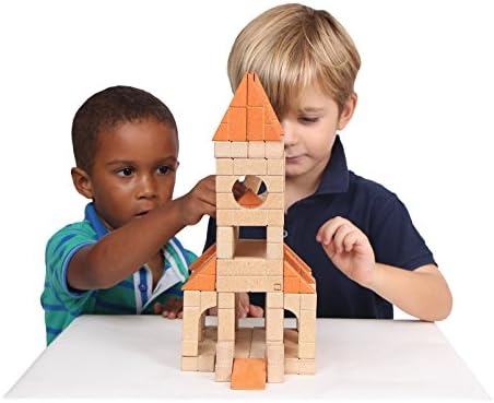 40 Piece Mini Unit Bricks Architect Set - (Wood Building / Stacking Blocks - Toy for Kids & Children 3 Years & Up)