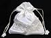 White Satin Pearl Accented Wedding Money Bag or Purse for Weddings, Formals, Ceremonies and More