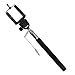 iSunnao Selfie Stick Self Shooting Monopod - Extendable Handheld Portrait Monopod - 3.5mm Wired Remote Control with Adjustable Holder - for Both iOS and Android Smartphones (Wired Remote - Black)