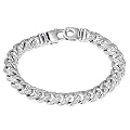 2 3/4 Cttw Mens Diamond Cuban Link Bracelet 14k White Gold 8 1/2