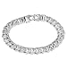 2 3/4 Cttw Mens Diamond Cuban Link Bracelet 14k White Gold 8 1/2