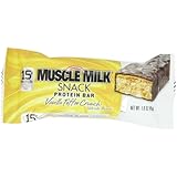 CytoSport Muscle Milk Snack Protein Bar, Vanilla Toffee Crunch, 45 g., pack of 12