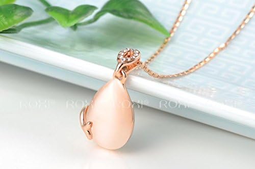 Fashion FreeZone Unique Design jewelry SAUTOIR rose gold opal necklace consists of a piece of fish