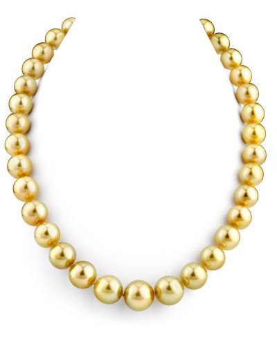 11-13mm Dark Golden South Sea Pearl Necklace