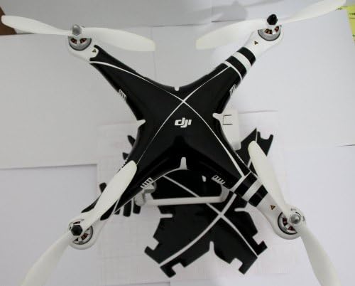 Black Decal sticker wrap vynil skin compatible with Dji Phantom 2 vision