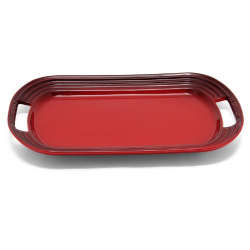 Best Cheap Le Creuset Stoneware Oval Serving Platter, Cherry