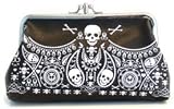 Loungefly Embossed Double Kisslock Skull Bandana Vegan Clutch Purse