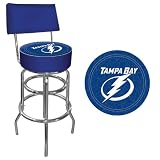 NEW NHL Tampa Bay Lightning Padded Bar Stool with Back - NHL1100-TBL