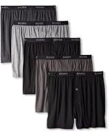 Hanes Men's 5 Pack Ultimate Dyed Exposed Waistband Knit Boxer - Colors May Vary