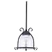 Sea Gull Lighting 6145-07 Manor House One-Light Mini Pendant, Weathered Iron Finish with Clear Seeded Glass