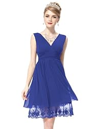 Ever Pretty Sexy Double V-neck Ruched Cocktail Dress 00279