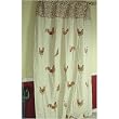 Roosters Embroidered French Elegant Lined Curtain