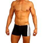 Mens New Side Stripe Boxer Swimsuit Gary Majdell Sport
