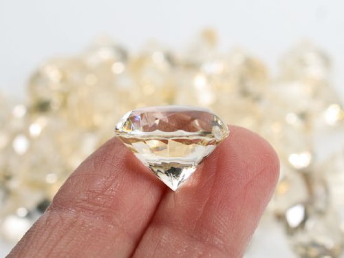 Acrylic Diamond Gemstone Table Scatter 3/4-Inch, 50 Pcs (Champagne)