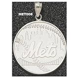 New York Mets Giant Sterling Silver NY 1 3/8in Pendant