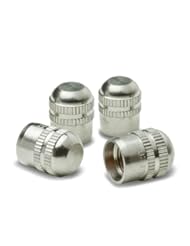 VCAP-RT-162-SL, Aluminum Silver Anodized Round Style OEM Replacement Tire Rim Valve Stem Caps Cover - Set of 4 pcs