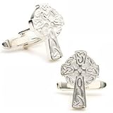 Sterling Carved Celtic Cufflinks - Religious and Zen Formal Wear - Cufflinks