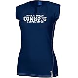 Reebok Dallas Cowboys Ladies Navy Blue Astronomy Split Neck T-shirt