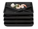 Trudeau Party Plates, Set of 4, Black
