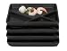 Trudeau Party Plates, Set of 4, Black