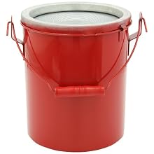 Eagle B-606NL Bench Safety Can without Lid, 7-3/4" Width x 9-1/2" Depth, 6 qt Capacity, Red