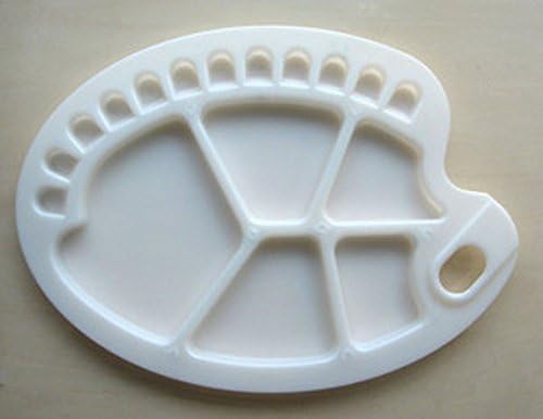 HOSdog Profesional 17-Well Thumb Hole Paint Palette Tray,White