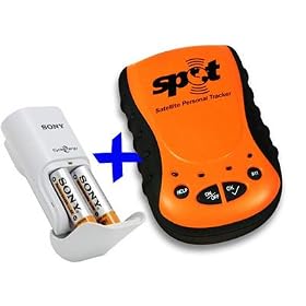 Spot GPS Personal Tracker/ Satellite Messenger +Sony NiMh Batteries & Charger