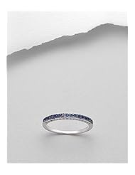 Midnight Blue CZ Ring In 92.5 Sterling Silver