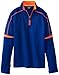 ASICS Big Boys' Linear 1/4 Zip Solid Scuba Fleece