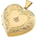 14K Yellow Gold Heart Design Diamond Locket