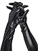 Simplicity Women's Sexy Shiny Liquid Wet Long Black Gloves