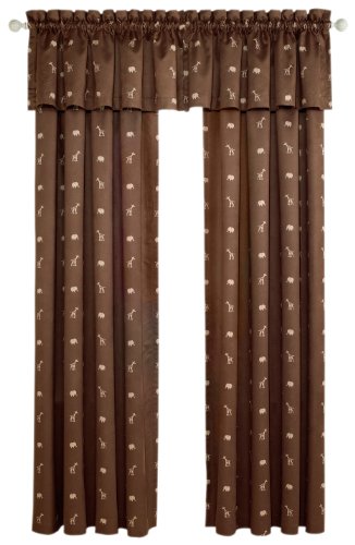 Lightcatcher Jungle Blackout Thermal Energy Saving Valance, 54-Inch-By-17-Inch, Brown