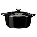 Le Creuset Enameled Cast-Iron 4-1/2-Quart Round French Oven, Black Onyx