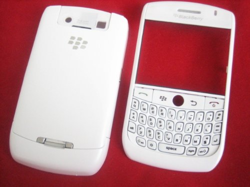 White Full Cover Door Housung Case Fascia Plate with Keypad for BlackBerry 8900 Javelin-Curve S ~ Mobile Phone Repair Parts Replacement