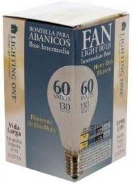 2-Pack Frosted Incandescent 60 Watt Light Bulb for Ceiling Fans and Decorative Lighting in Home, Office, Patio-L12716 A15 Bulb Shape Intermediate Screw Base -1,500 hours Average Life