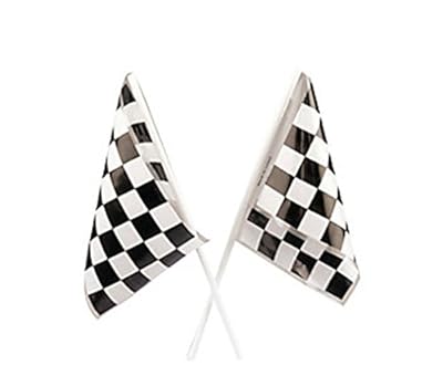 Popcandy 24 Race Flags Checkered Flags Nascar Race Car Decorations Party Favors New