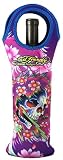 Ed Hardy Neoprene Wine Beverage Tote Koozie Ghost