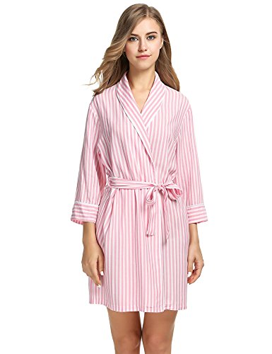 Ekouaer Robe Womens Comfort Lounge Spa Bath Robes Sleepwear Short Style S-XXL