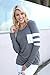 Willtoo® 2015 Womens Long Sleeve Round Neck Splice Shirt Blouse Tops (US Size:4, Gray)